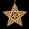 Handcrafted Victorian Style Fretwork Star Christmas Tree Ornament - Made In USA